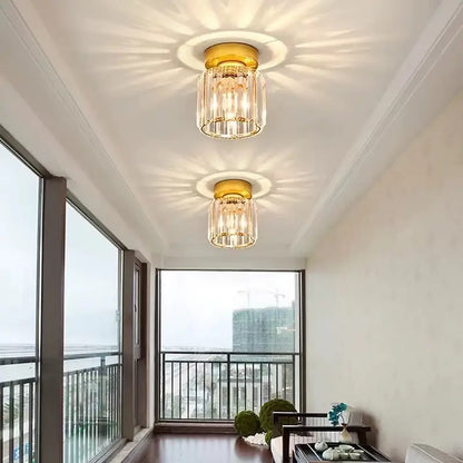 Luminária de Teto Redonda em Vidro