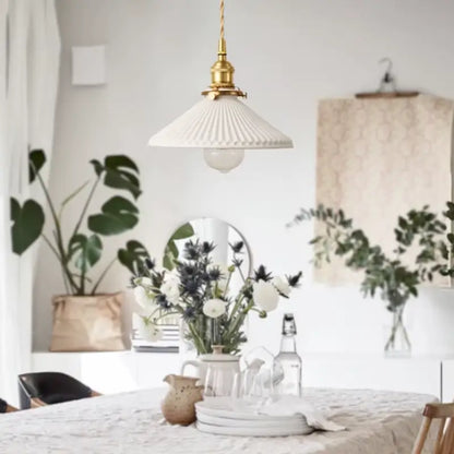 Luminária de Teto Retrô em Cerâmica Premium