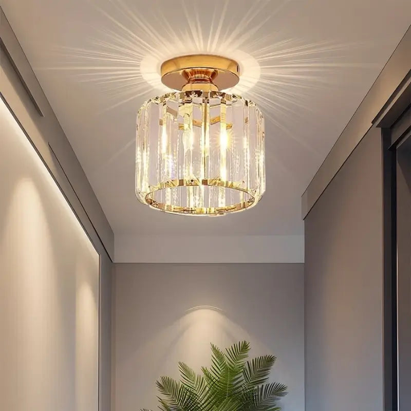 Luminária de Teto Redonda em Vidro