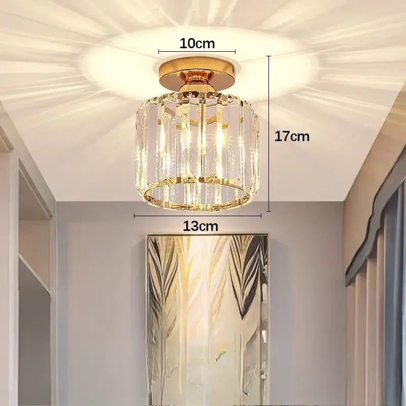 Luminária de Teto Redonda em Vidro