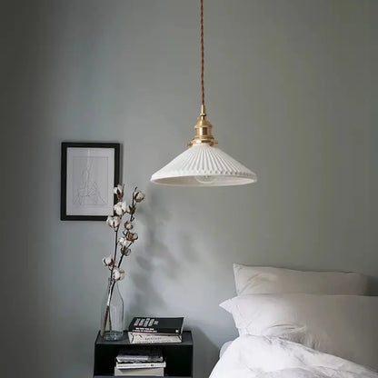 Luminária de Teto Retrô em Cerâmica Premium