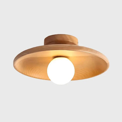 Luminária de Teto Sobrepor em Madeira