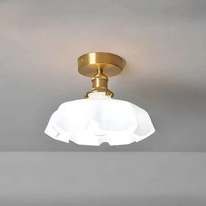 Luminária de Teto Sobrepor Retrô em Vidro