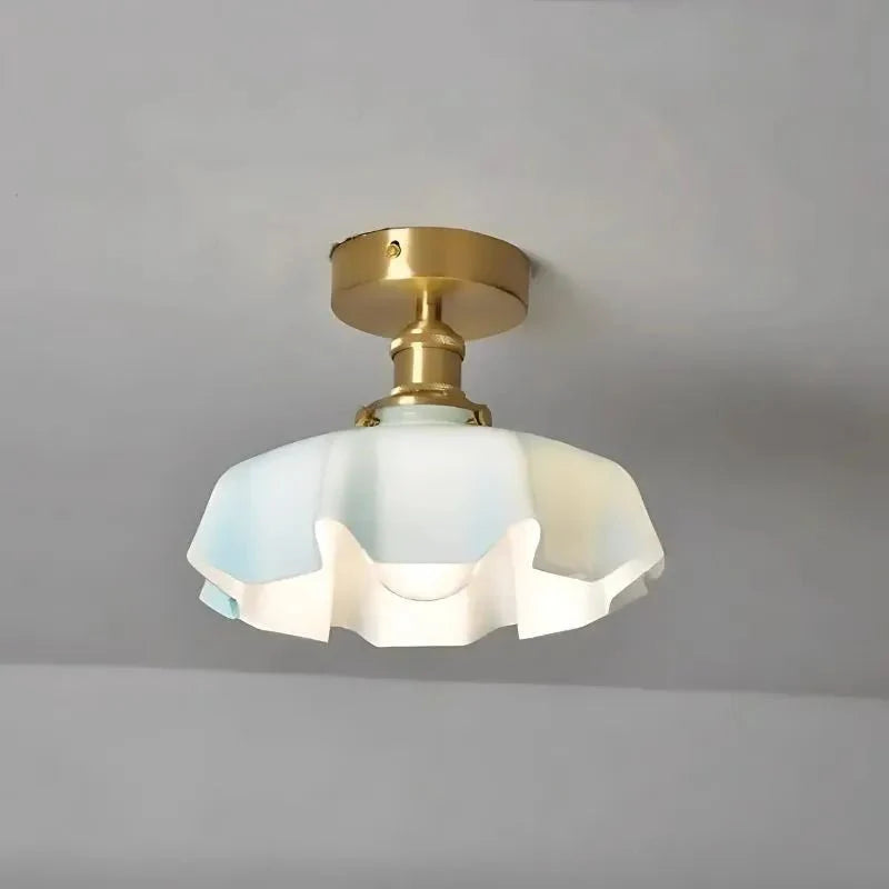 Luminária de Teto Sobrepor Retrô em Vidro