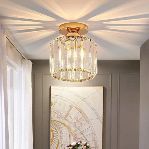 Luminária de Teto Redonda em Vidro