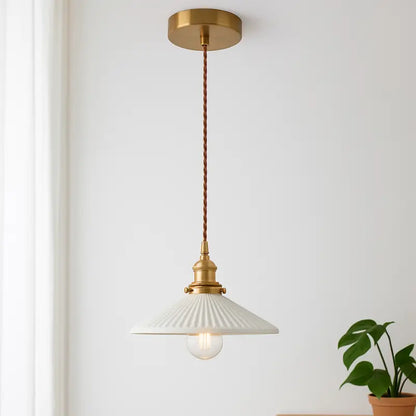 Luminária de Teto Retrô em Cerâmica Premium