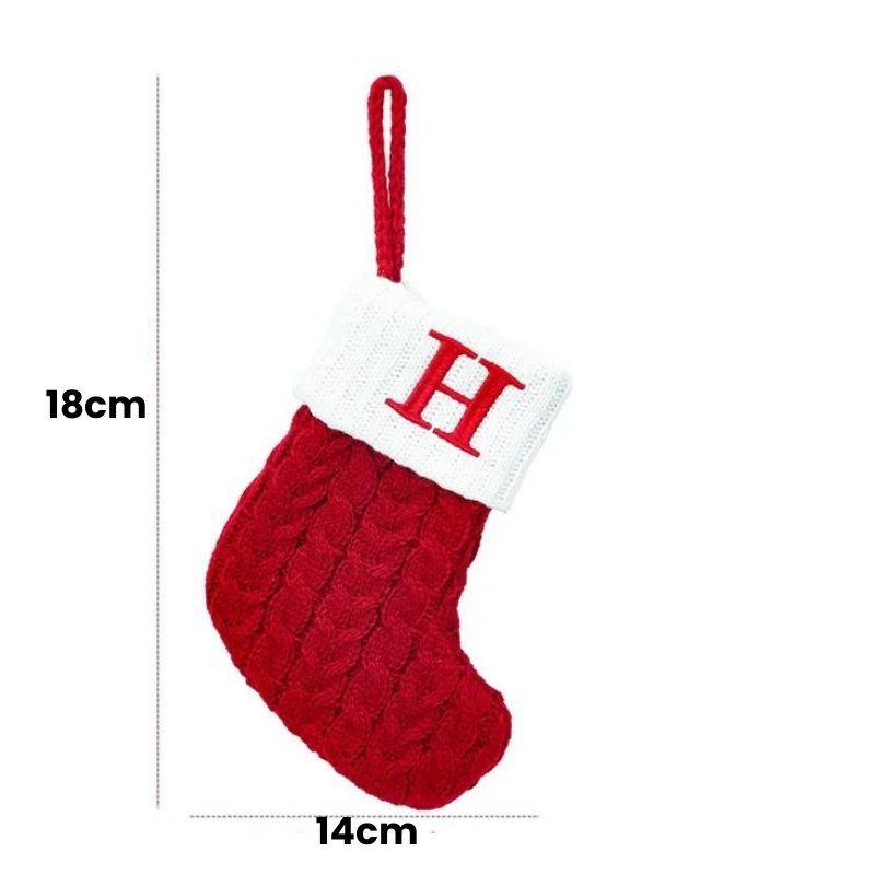 Meias de Natal Letras do Alfabeto