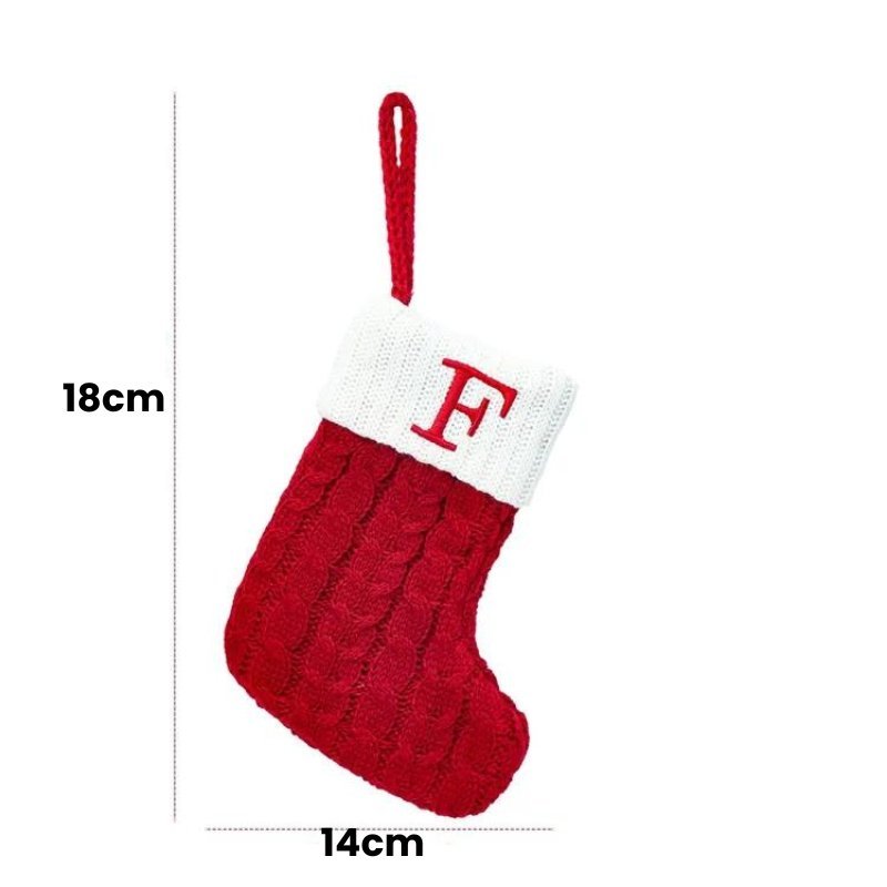 Meias de Natal Letras do Alfabeto