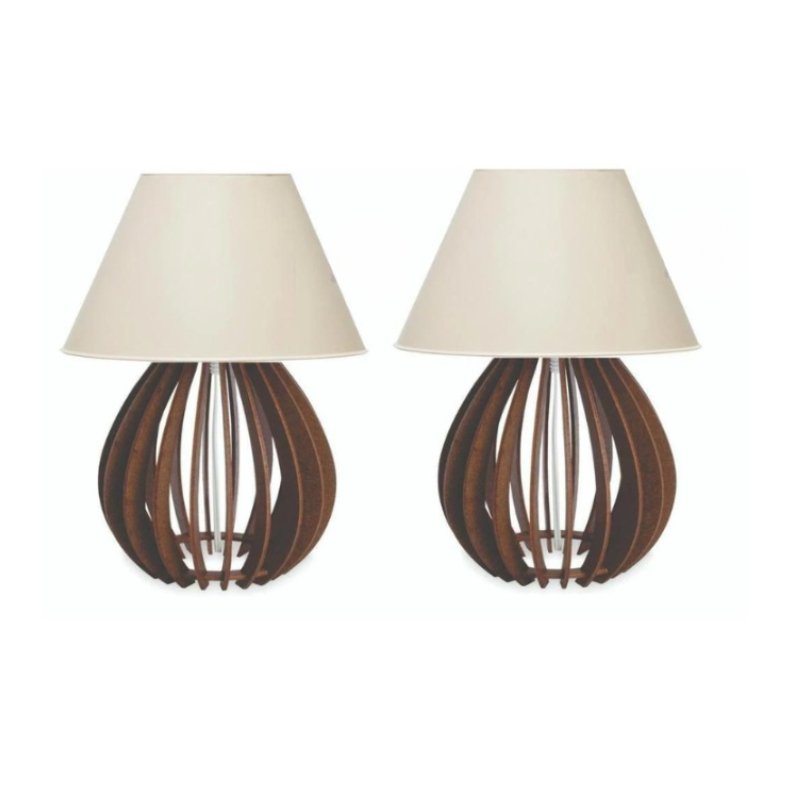 Par de Abajures de Mesa Boho para Cabeceira de Cama