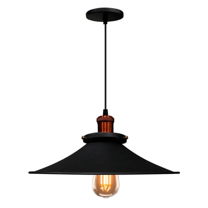 Luminária de Teto Pendente Preta Estilo Industrial