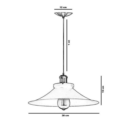 Luminária de Teto Pendente Preta Estilo Industrial
