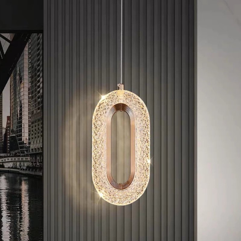 Pendente Vintage Oval Cristal