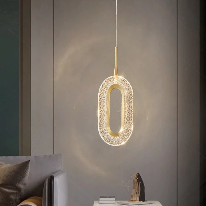 Pendente Vintage Oval Cristal