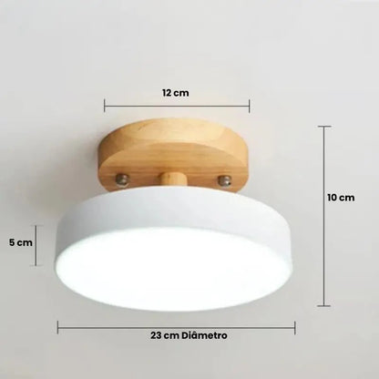 Luminária Teto LED Redondo Estilo Nórdico 13W Bivolt
