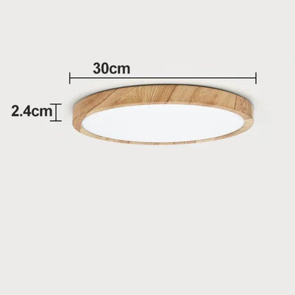 Luminária de Teto Led Redonda Wooden Sobrepor