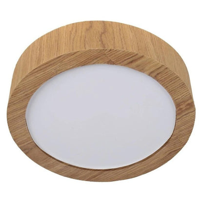 Luminária de Teto Redonda em Madeira 12W Bivolt