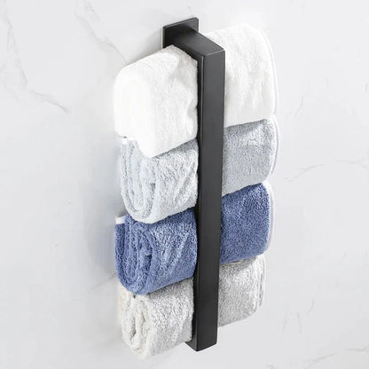 Porta Toalha Banheiro Preto Instalação Sem Furos