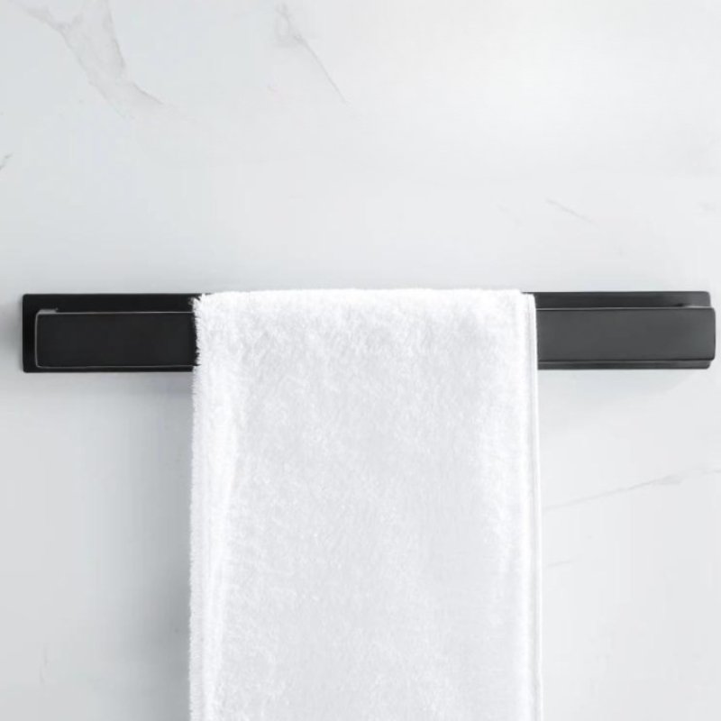 Porta Toalha Banheiro Preto Instalação Sem Furos