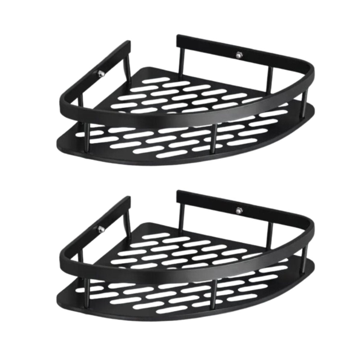 Prateleiras Preta de Canto Banheiro Porta Shampoo em Alumínio