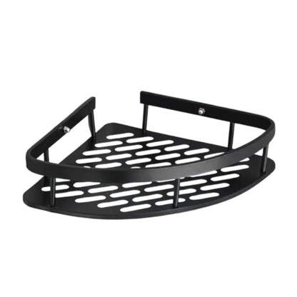 Prateleiras Preta de Canto Banheiro Porta Shampoo em Alumínio