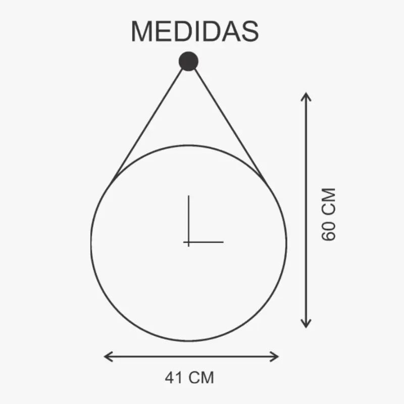 Relógio de Parede Decorativo Com Alça Para Sala e Quarto
