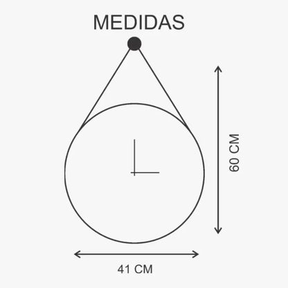 Relógio de Parede Decorativo Com Alça Para Sala e Quarto