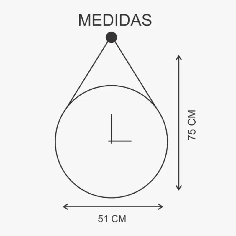 Relógio de Parede Decorativo Com Alça Para Sala e Quarto